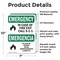 Signmission Exit Sign, Vinyl Decal, 7 in W, 10 in H, In Case Of Fire Exit Call 9-1-1 Bilingual OS-2PACK-EM-D-710-L-10339 - alternate 2